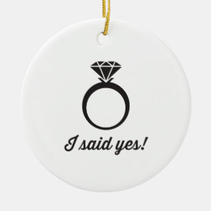 I Said Yes! Ceramic Tree Decoration