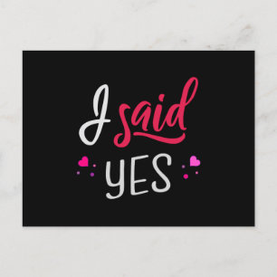 I said yes postcard