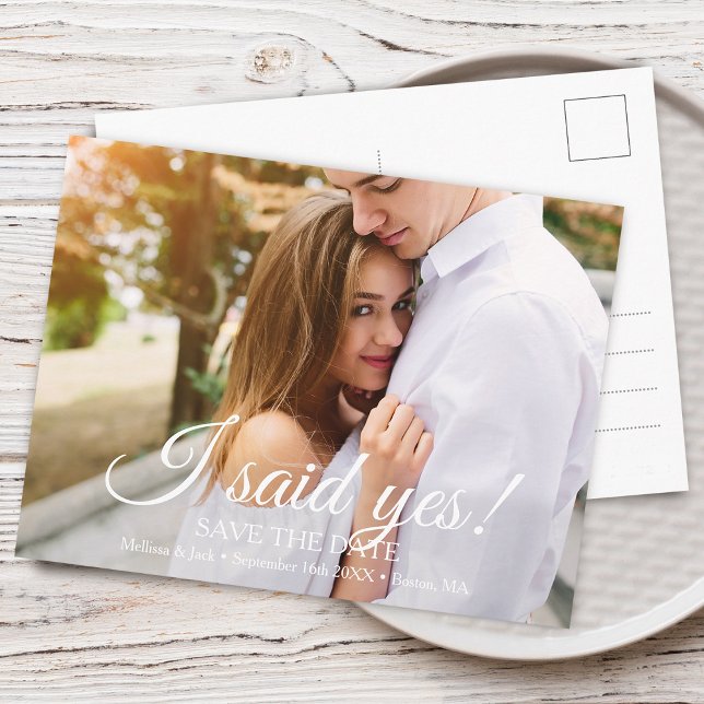 I said Yes | Save the Date Postcard (I said Yes | Save the Date Postcard)