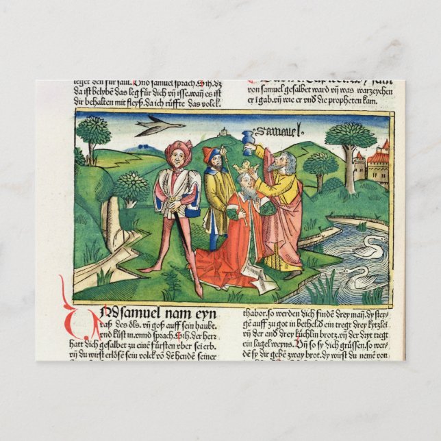I Samuel 10 The coronation and annointing of Saul, Postcard (Front)
