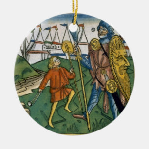 I Samuel 17 1-58 David defeats Goliath and meets S Ceramic Tree Decoration