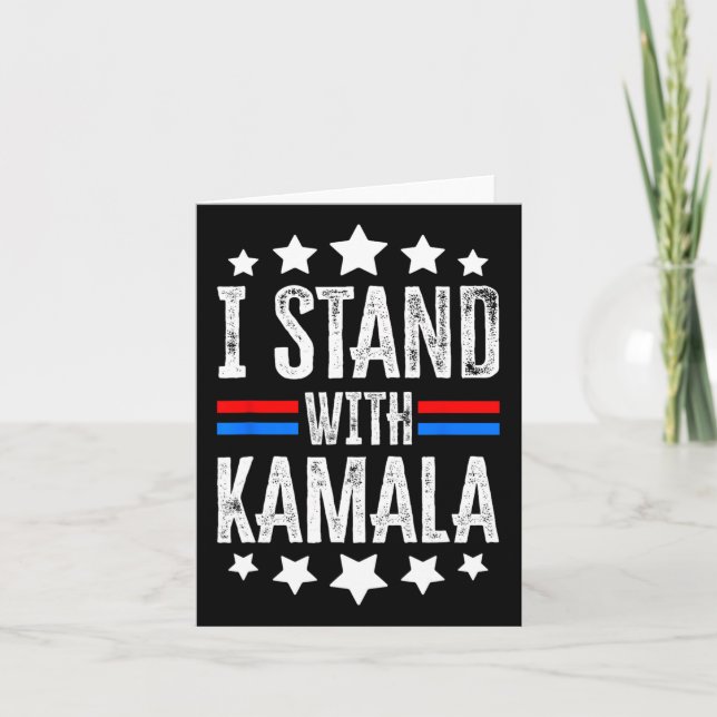I Satnd With Kamala Election 2024  Card (Front)