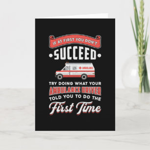 I Save Lives Ambulance Driver Paramedic Emergency Card