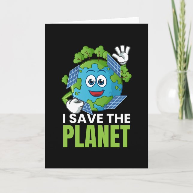I Save The Planet Photovoltaic Solar Card (Front)