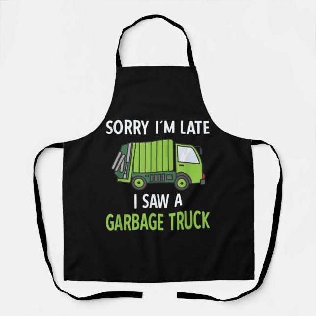 I Saw a Garbage Truck Costume  Recycling Garbage Apron (Front)