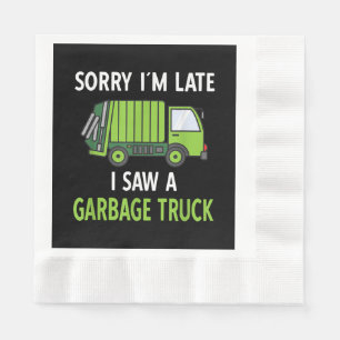 I Saw a Garbage Truck Costume  Recycling Garbage Napkin