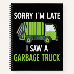 I Saw a Garbage Truck Costume  Recycling Garbage Notebook