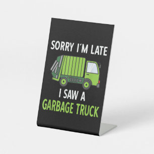 I Saw a Garbage Truck Costume  Recycling Garbage Pedestal Sign