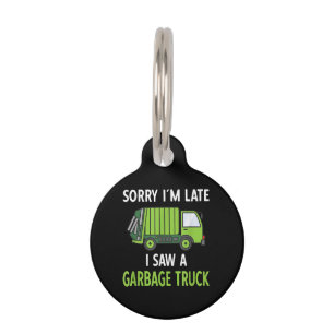 I Saw a Garbage Truck Costume Recycling Garbage Pet Tag