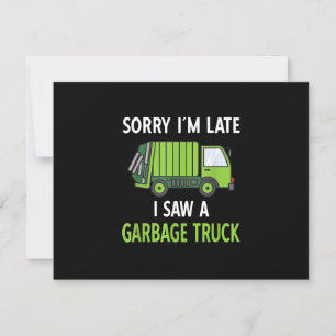 I Saw a Garbage Truck Costume  Recycling Garbage RSVP Card