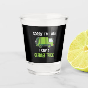I Saw a Garbage Truck Costume Recycling Garbage Shot Glass