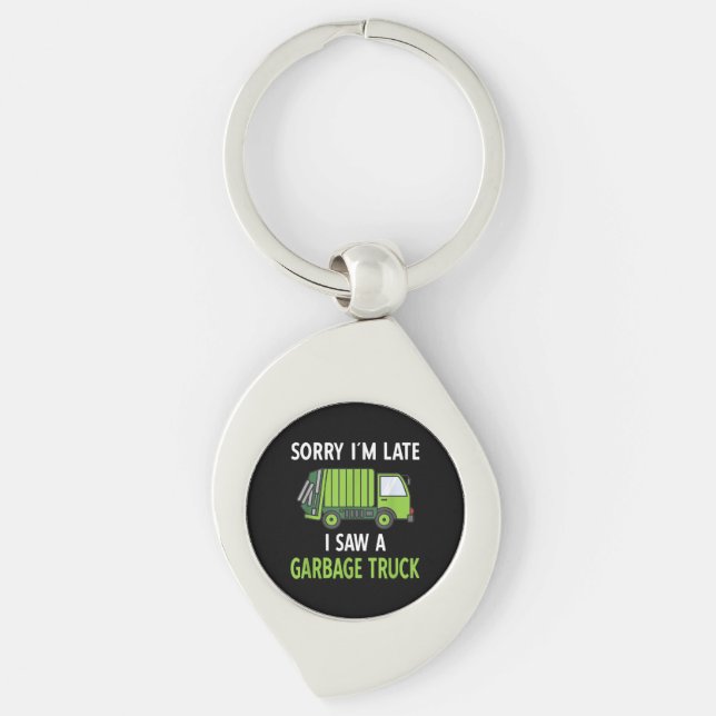 I Saw a Garbage Truck Costume  Recycling GarbageI  Key Ring (Front)