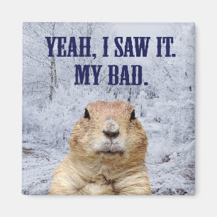 I Saw It Groundhog Day Magnet