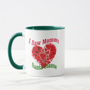 I Saw Mummy Kiss Santa Claus Funny Christmas Mug