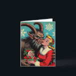 I Saw Mummy Kissing Krampus Card<br><div class="desc">Eye catching</div>
