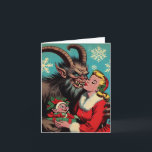 I Saw Mummy Kissing Krampus Card<br><div class="desc">Eye catching</div>
