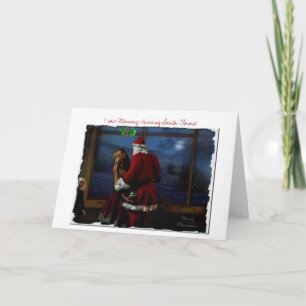 I saw Mummy kissing Santa Clause Holiday Card