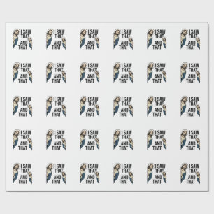 I Saw That Funny Jesus Peeking Vintage Shirt Desig Wrapping Paper