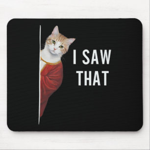 I Saw That Funny Kitten Cute Cat Christmas Jesus G Mouse Mat