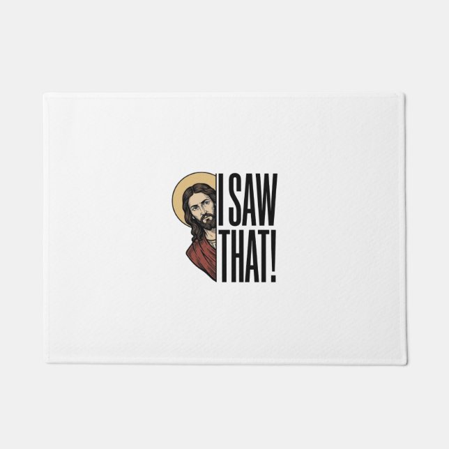 I Saw That Funny Religious Peek Graphic Design_1 Doormat (Front)