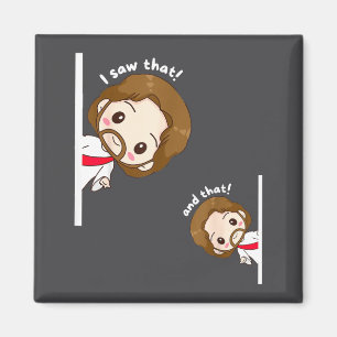 I Saw That Karma Jesus Funny Saying Quote Meme Bib Magnet