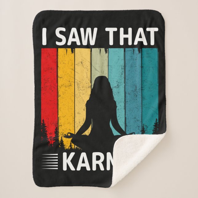 I Saw That Karma Sherpa Blanket (Front)