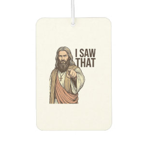 I Saw That Religious Pointing Vintage Engraving Sh Car Air Freshener