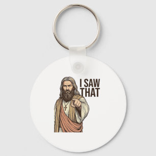 I Saw That Religious Pointing Vintage Engraving Sh Key Ring