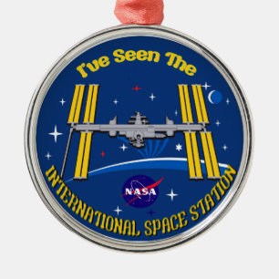 I Saw The ISS!! Metal Tree Decoration
