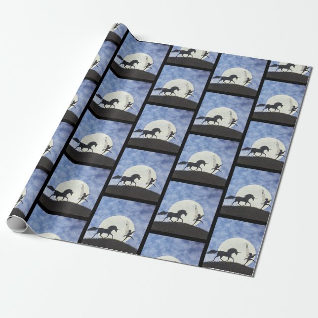 "I Saw Them One Night!" Wrapping Paper (Unrolled)