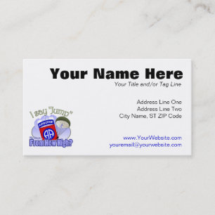 I Say Jump [82nd Airborne] Business Card
