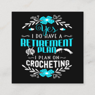 I Say Yes With Crocheting Square Business Card