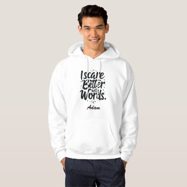 I Scare Better With Words Halloween Custom Hoodie (Front Full)
