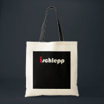I Schlepp Budget Tote Bag<br><div class="desc">I Schlepp Budget Tote Bag. Canvas bag with black handle, featuring the schlepper's motto.</div>