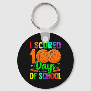 I Scored 100 Days Of School Bysketbyll Student Tea Key Ring