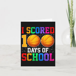 I Scored 100 Days Of School Bysketll Kids Student Card