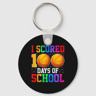 I Scored 100 Days Of School Bysketll Kids Student Key Ring