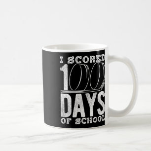 I Scored 100 Days Of School Hockey Coffee Mug
