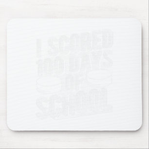 I Scored 100 Days Of School Hockey Mouse Mat