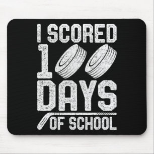 I Scored 100 Days Of School Hockey Student Teacher Mouse Mat