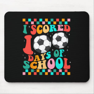 I Scored 100 Days Of School Soccer Kids Student Te Mouse Mat