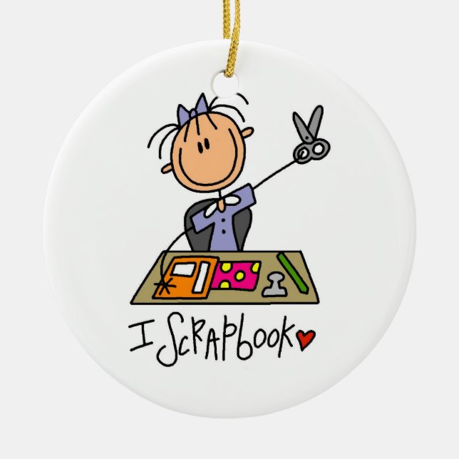 I Scrapbook Ceramic Tree Decoration (Front)