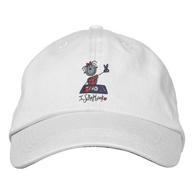 I Scrapbook Embroidered Hat (Front)