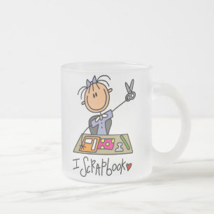 I Scrapbook Frosted Glass Coffee Mug