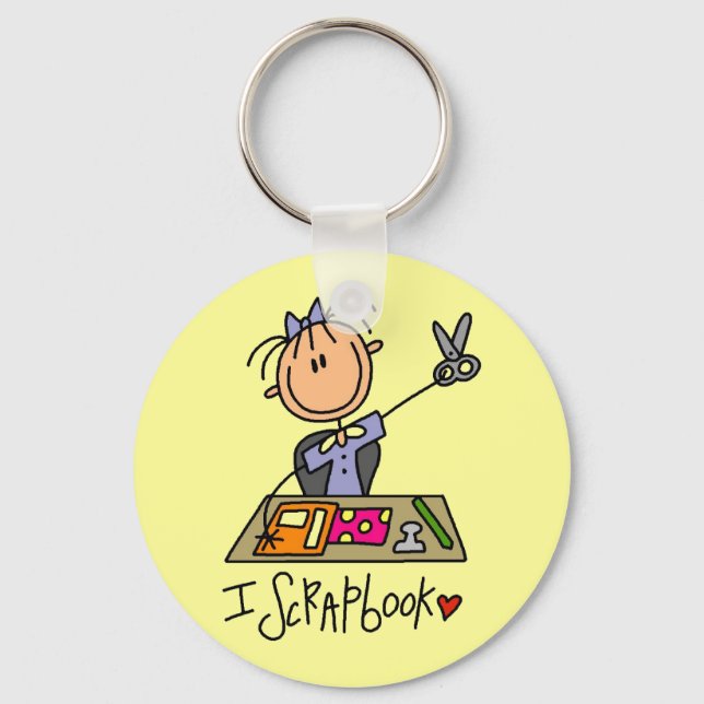 I Scrapbook Key Ring (Front)