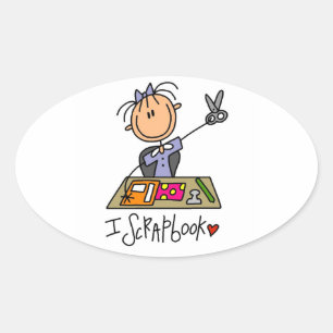 I Scrapbook Oval Stickers