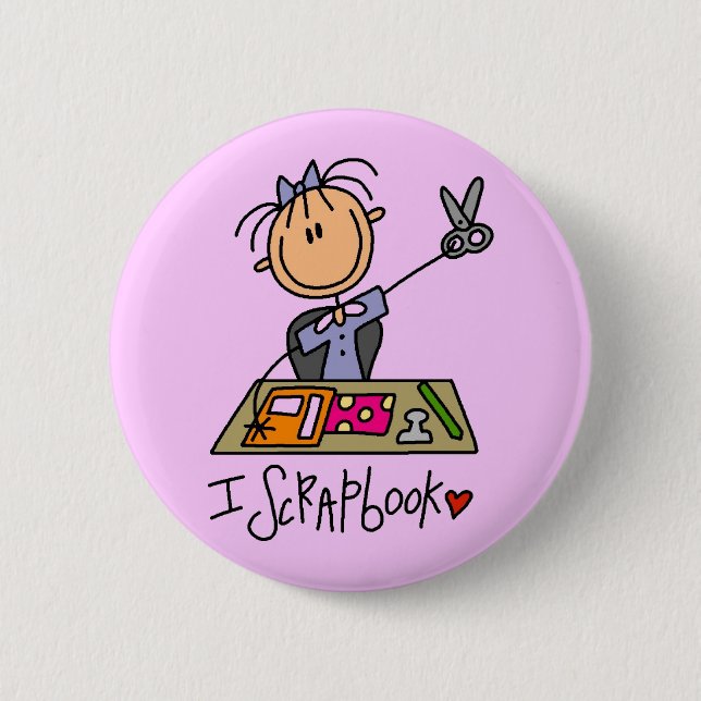 I Scrapbook Tshirts and Gifts 6 Cm Round Badge (Front)