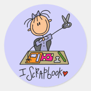 I Scrapbook Tshirts and Gifts Classic Round Sticker