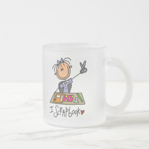 I Scrapbook Tshirts and Gifts Frosted Glass Coffee Mug
