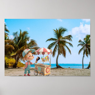 I Scream Cone Poster